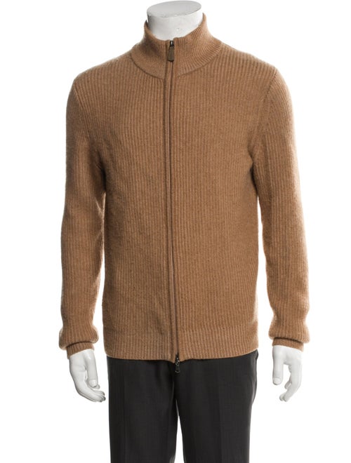 Neiman Marcus Cashmere Turtleneck Cardigan