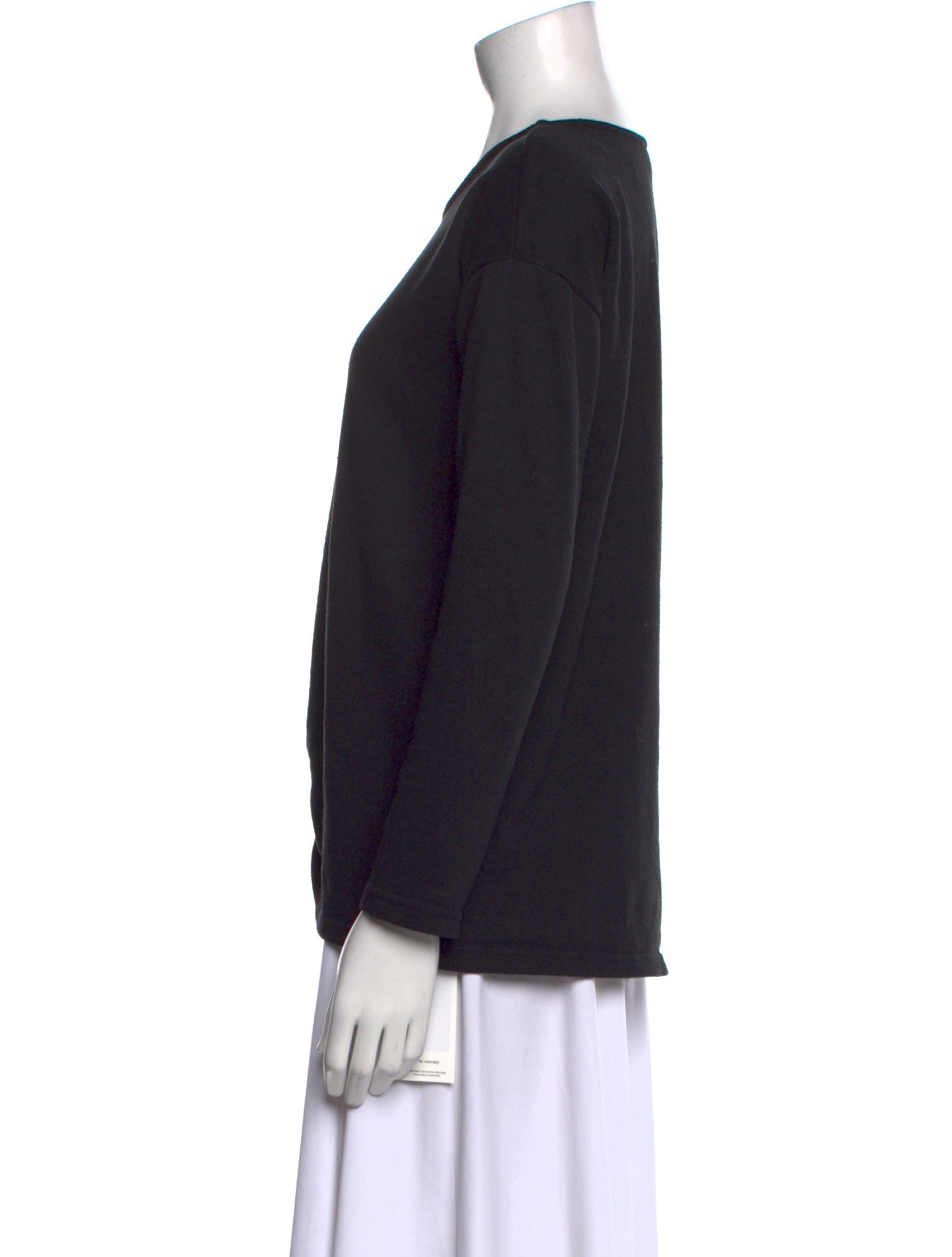 Neiman Marcus Scoop Neck Long Sleeve Sweatshirt