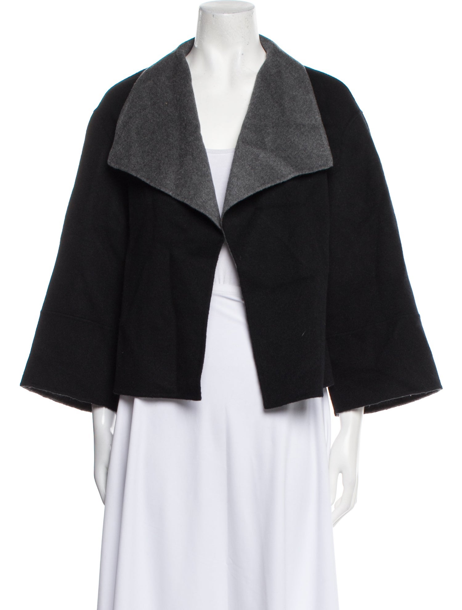 Neiman Marcus Cashmere Striped Cape
