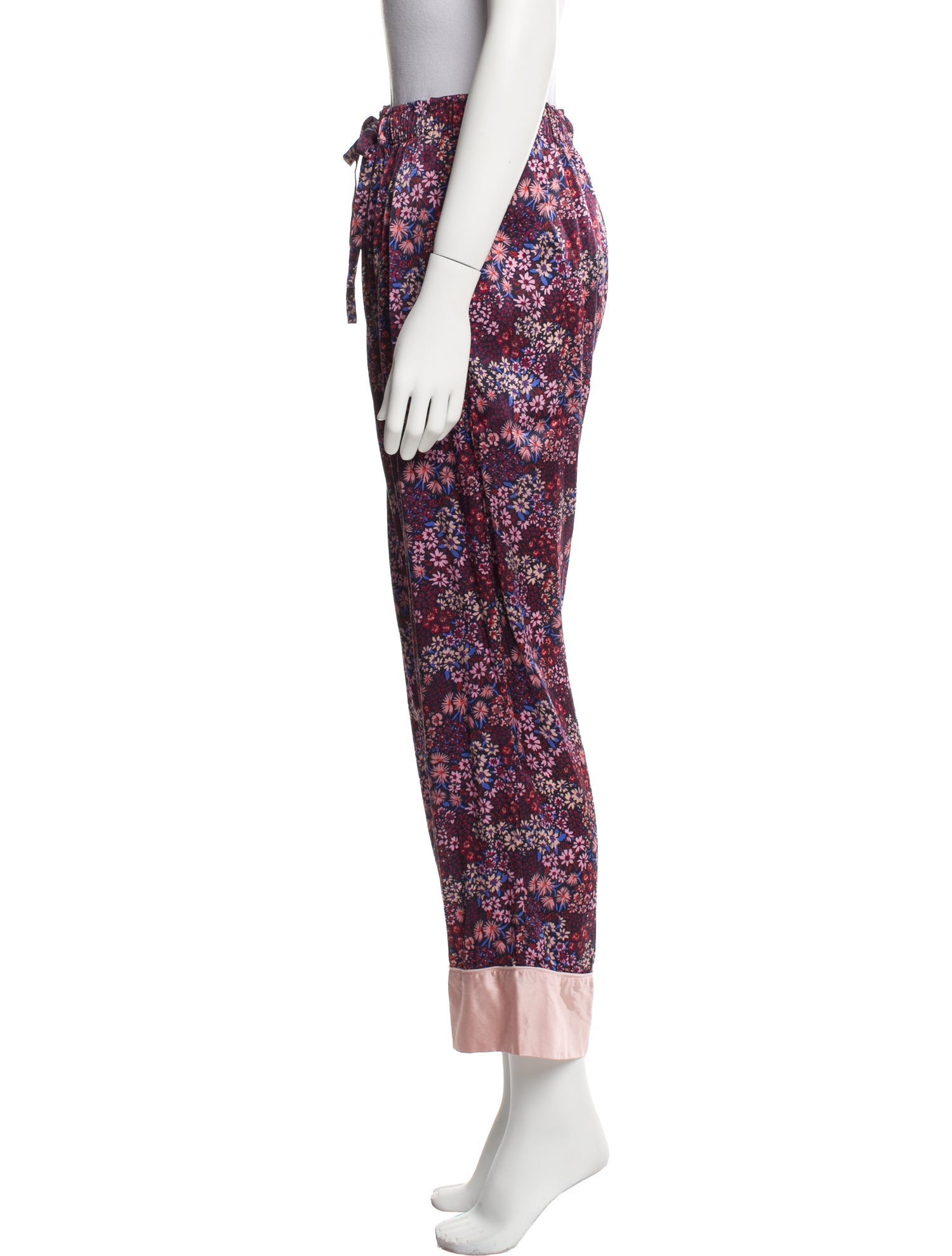 Neiman Marcus Silk Straight Leg Pants