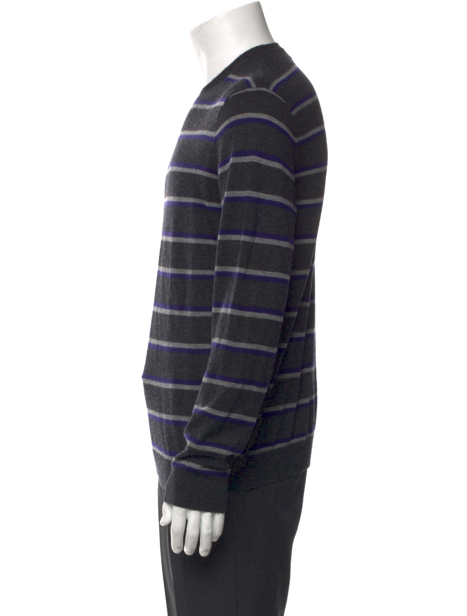 Neiman Marcus Cashmere Striped Pullover