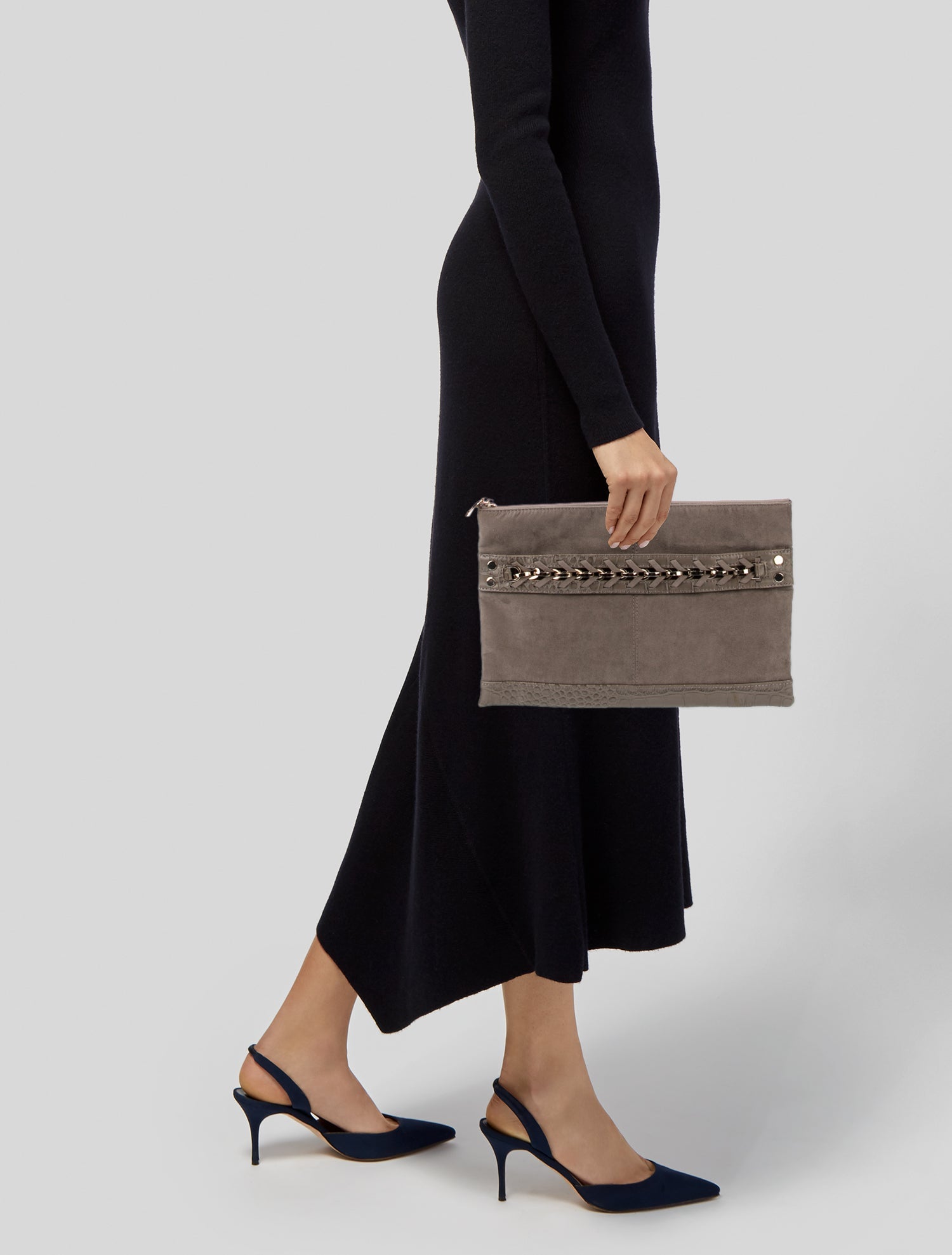 Neiman Marcus Suede Clutch