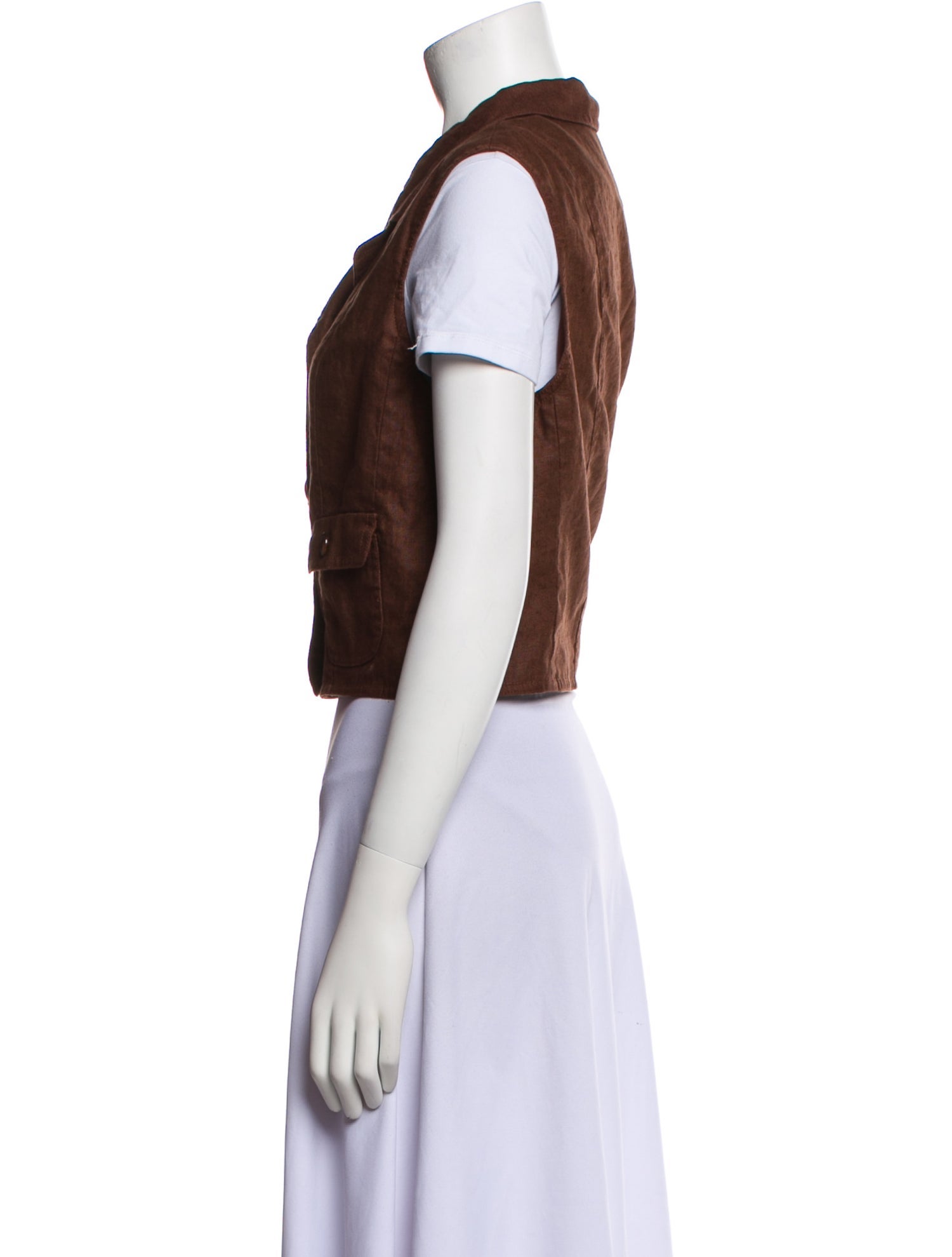 Neiman Marcus Linen Vest