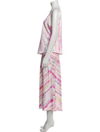 Neiman Marcus Tie-Dye Print Skirt Set