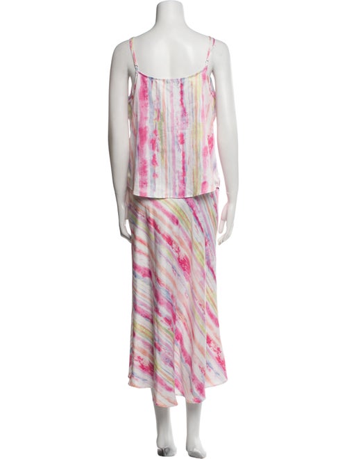 Neiman Marcus Tie-Dye Print Skirt Set