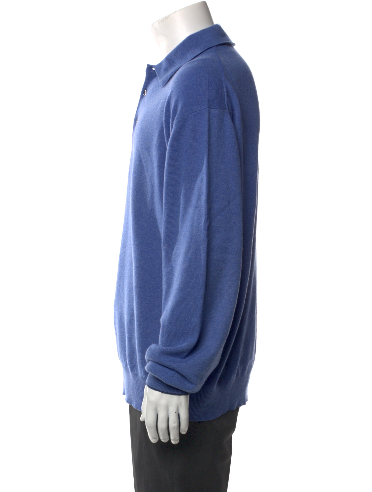 Neiman Marcus Cashmere Crew Neck Polo Sweater