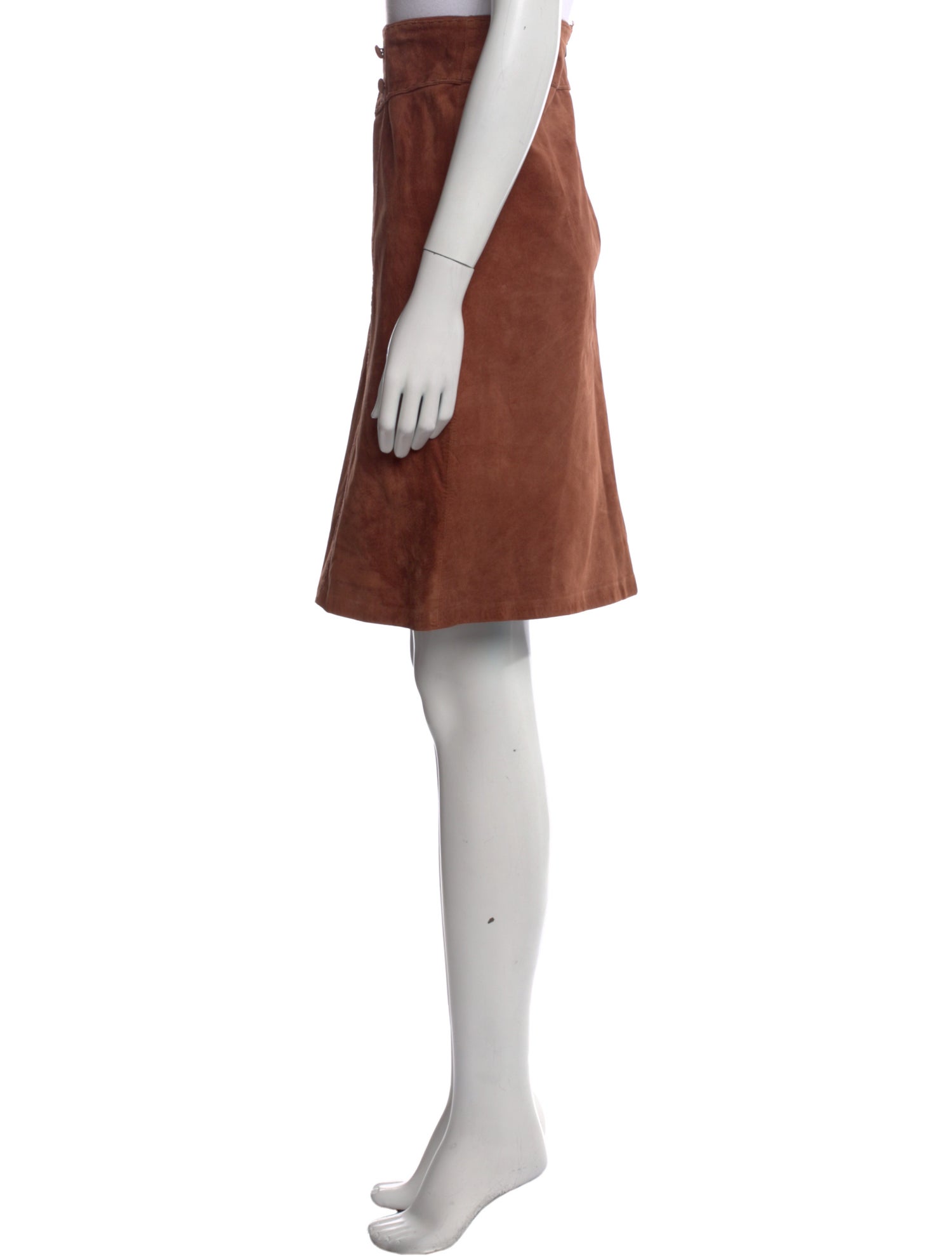 Neiman Marcus Leather Knee-Length Skirt