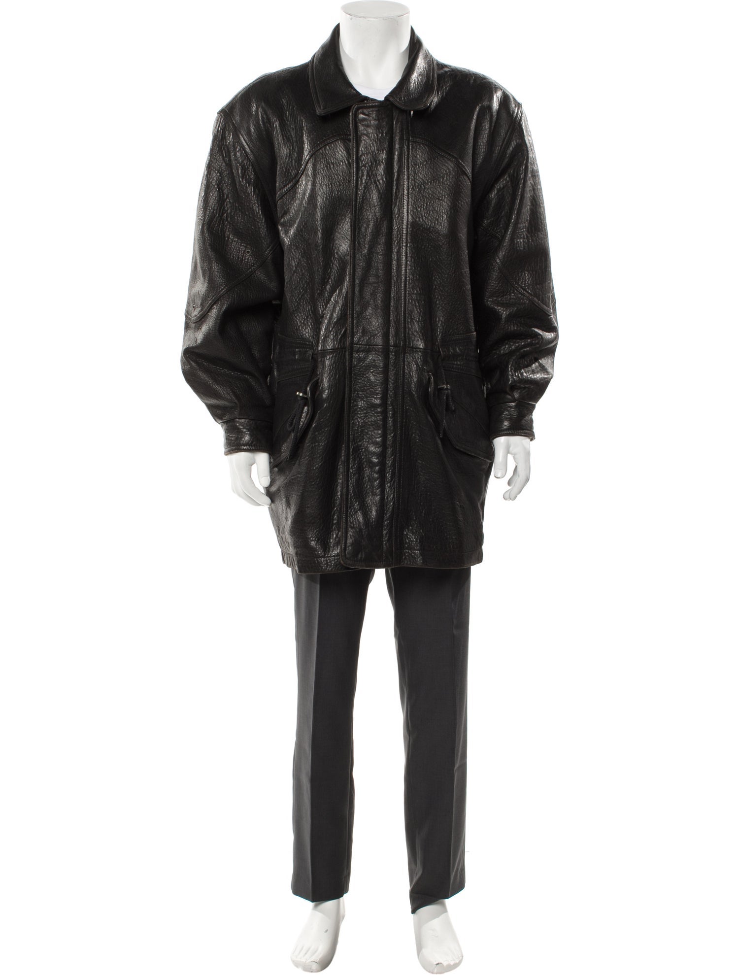 Neiman Marcus Leather Parka