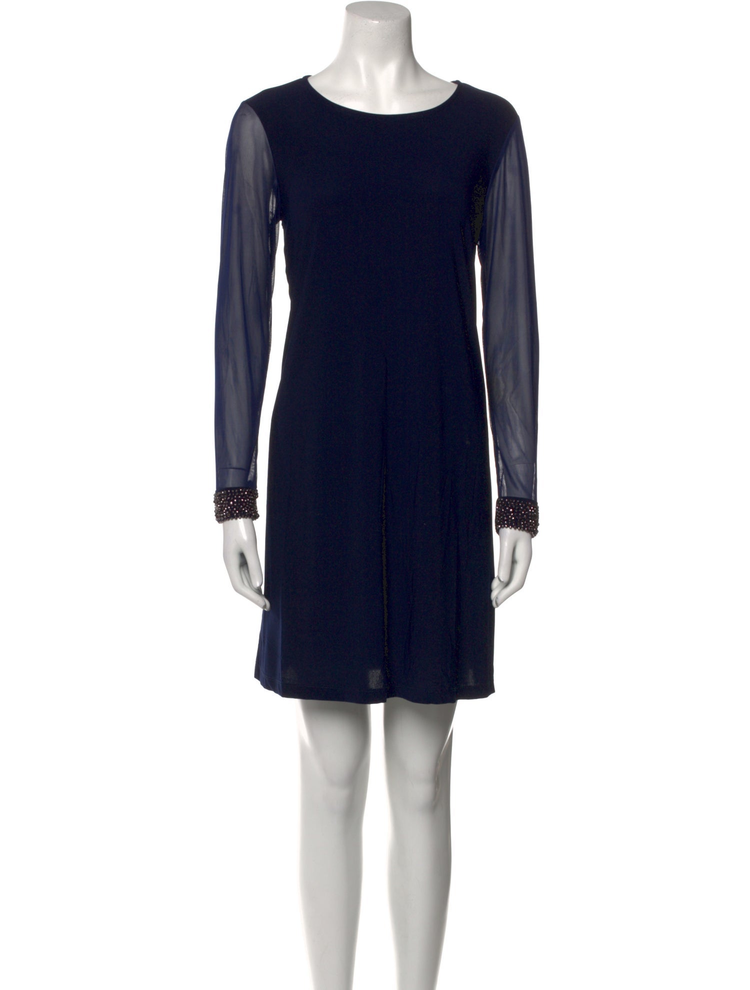 Neiman Marcus Scoop Neck Mini Dress