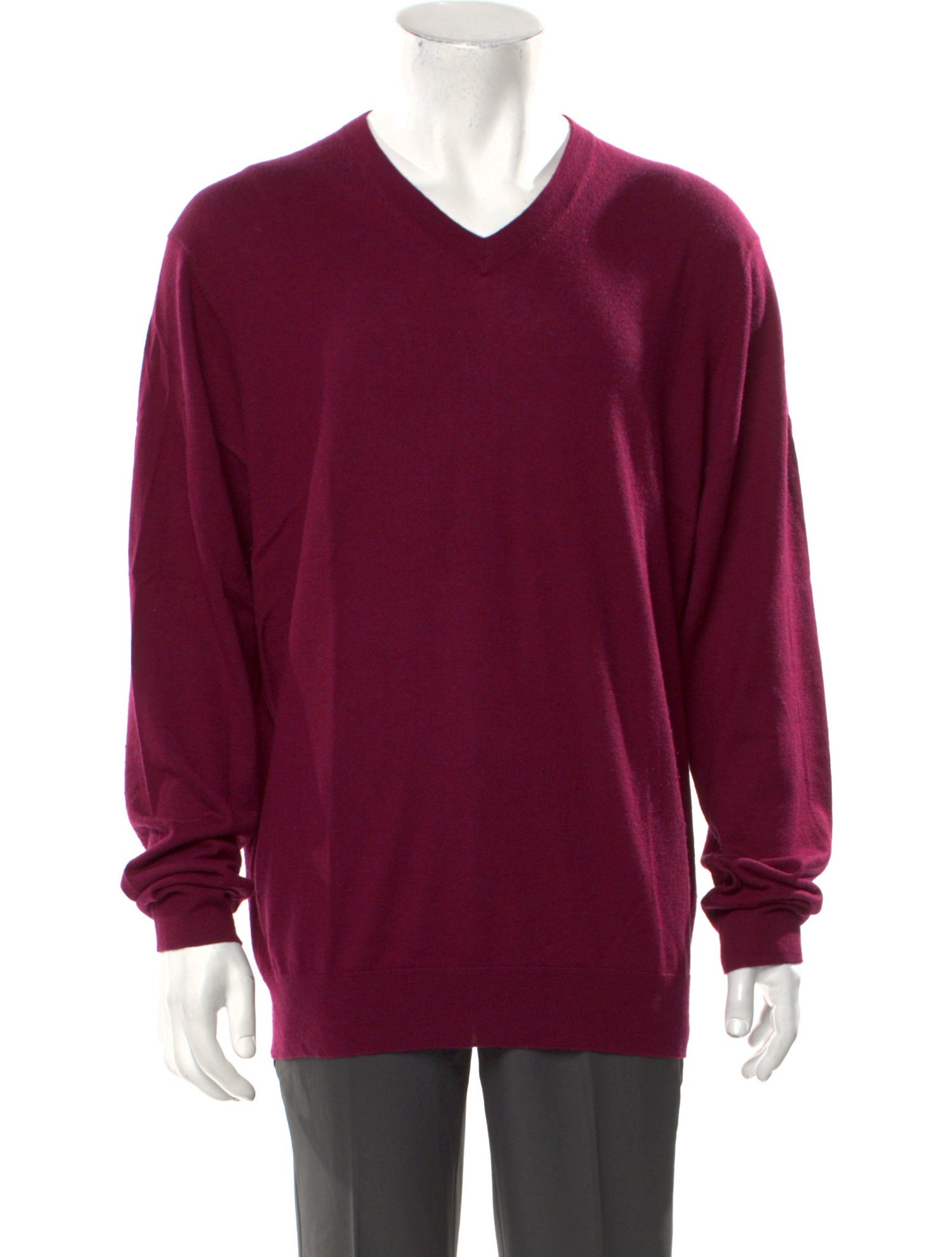 Neiman Marcus Cashmere V-Neck Pullover