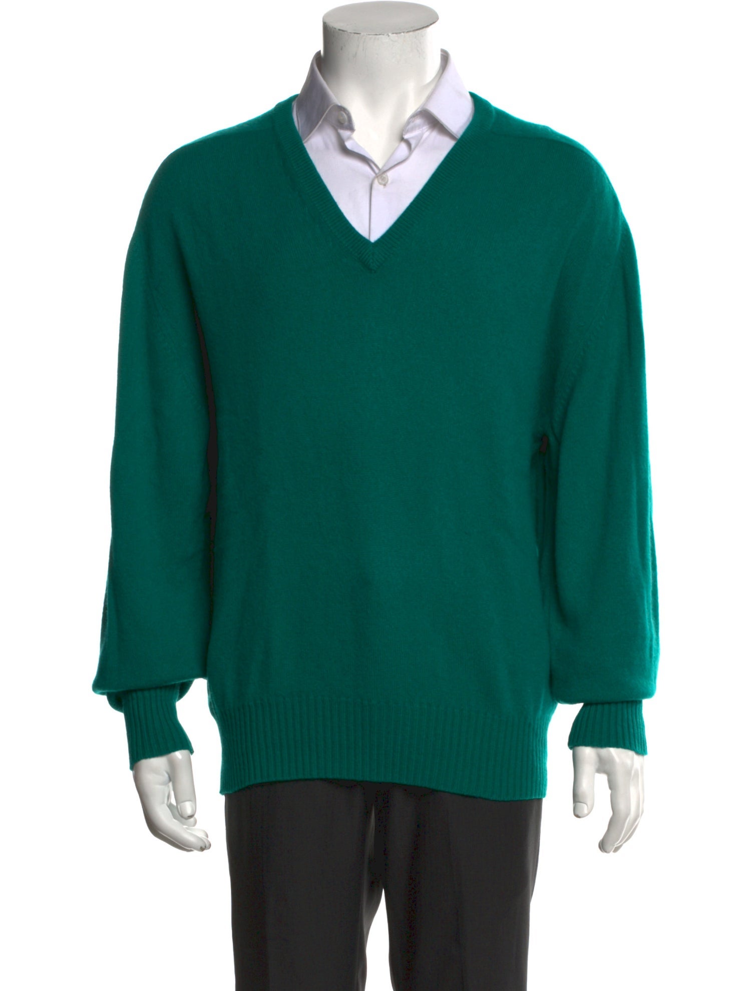 Neiman Marcus Cashmere V-Neck Pullover