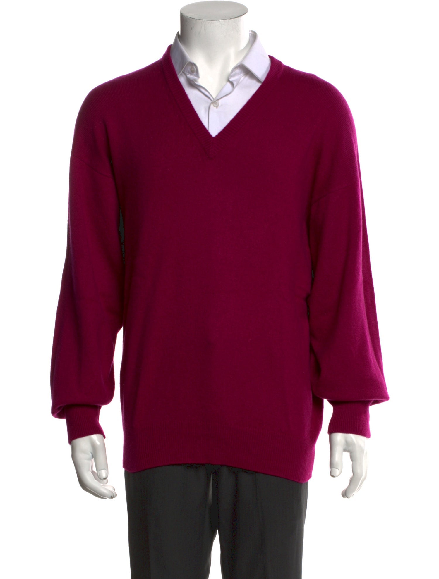 Neiman Marcus Cashmere V-Neck Pullover