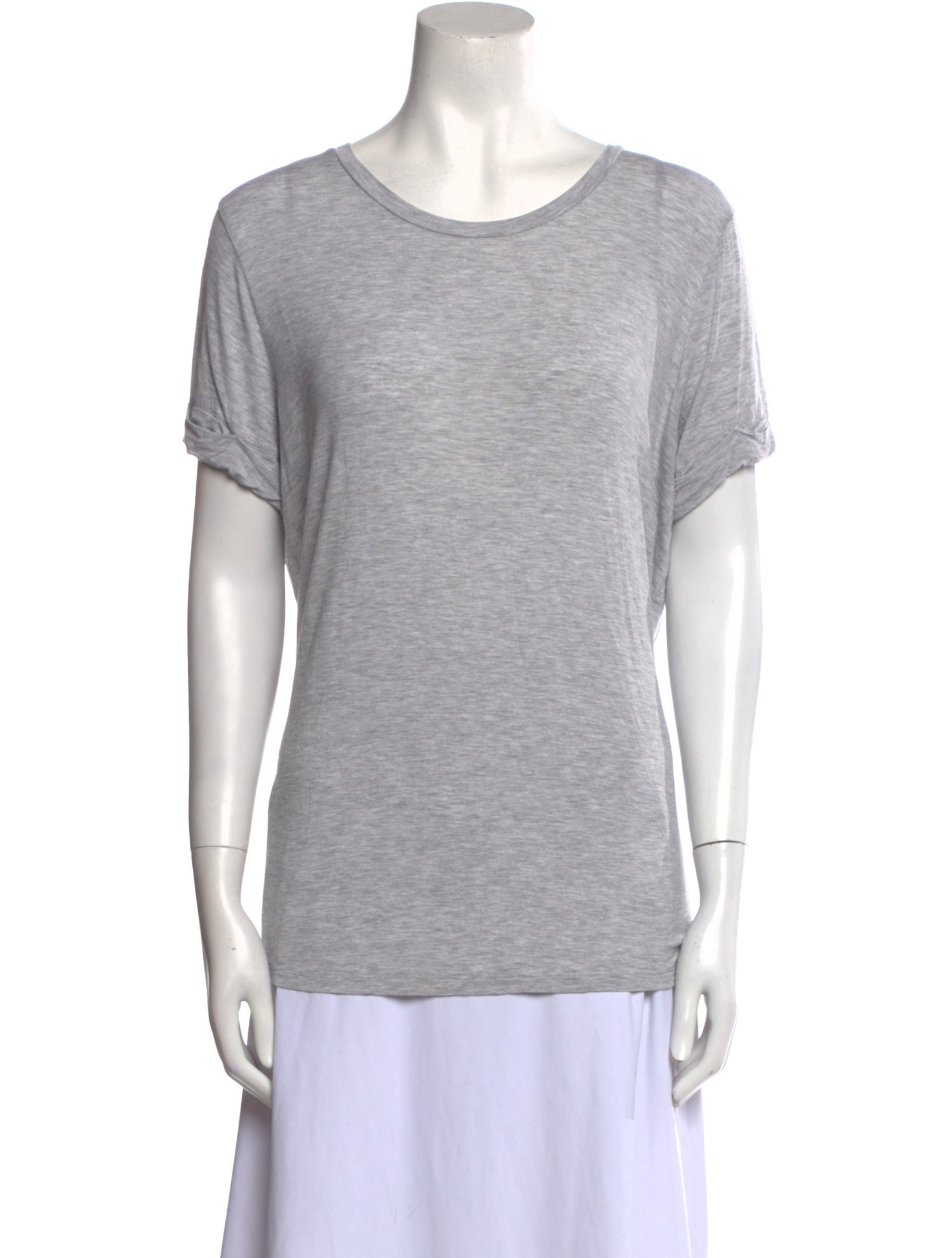 Neiman Marcus Cashmere Scoop Neck T-Shirt