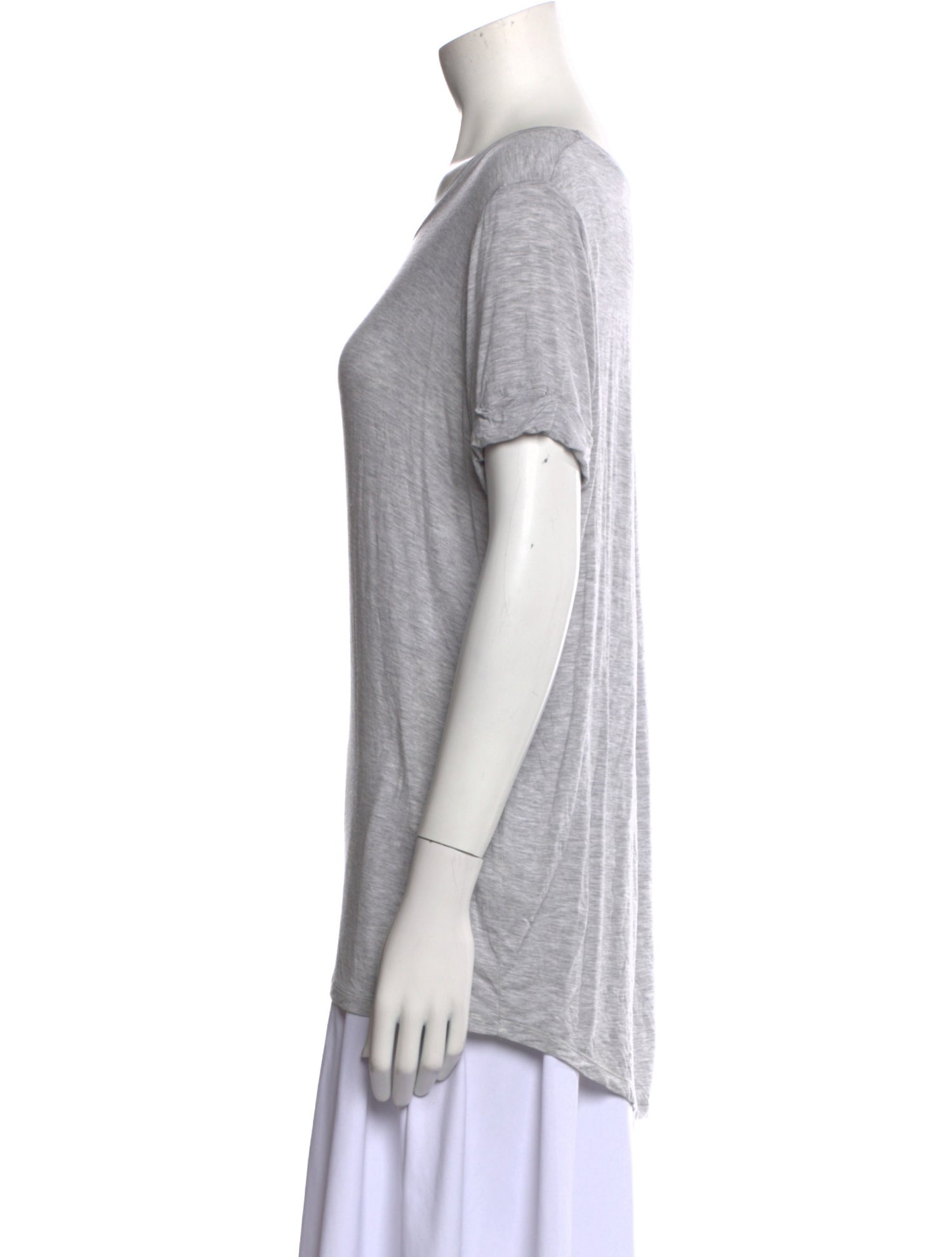 Neiman Marcus Cashmere Scoop Neck T-Shirt