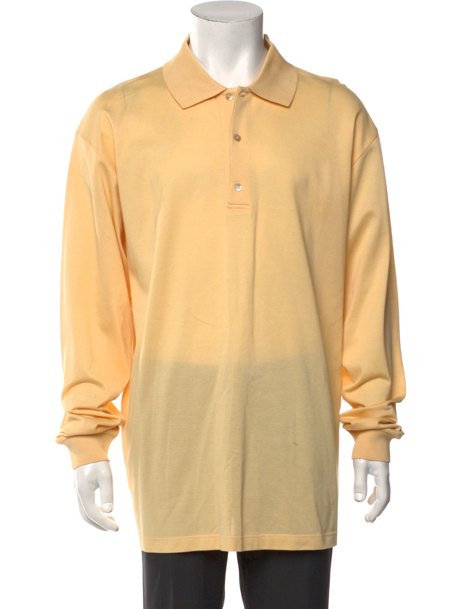 Neiman Marcus Collar Long Sleeve Polo Shirt