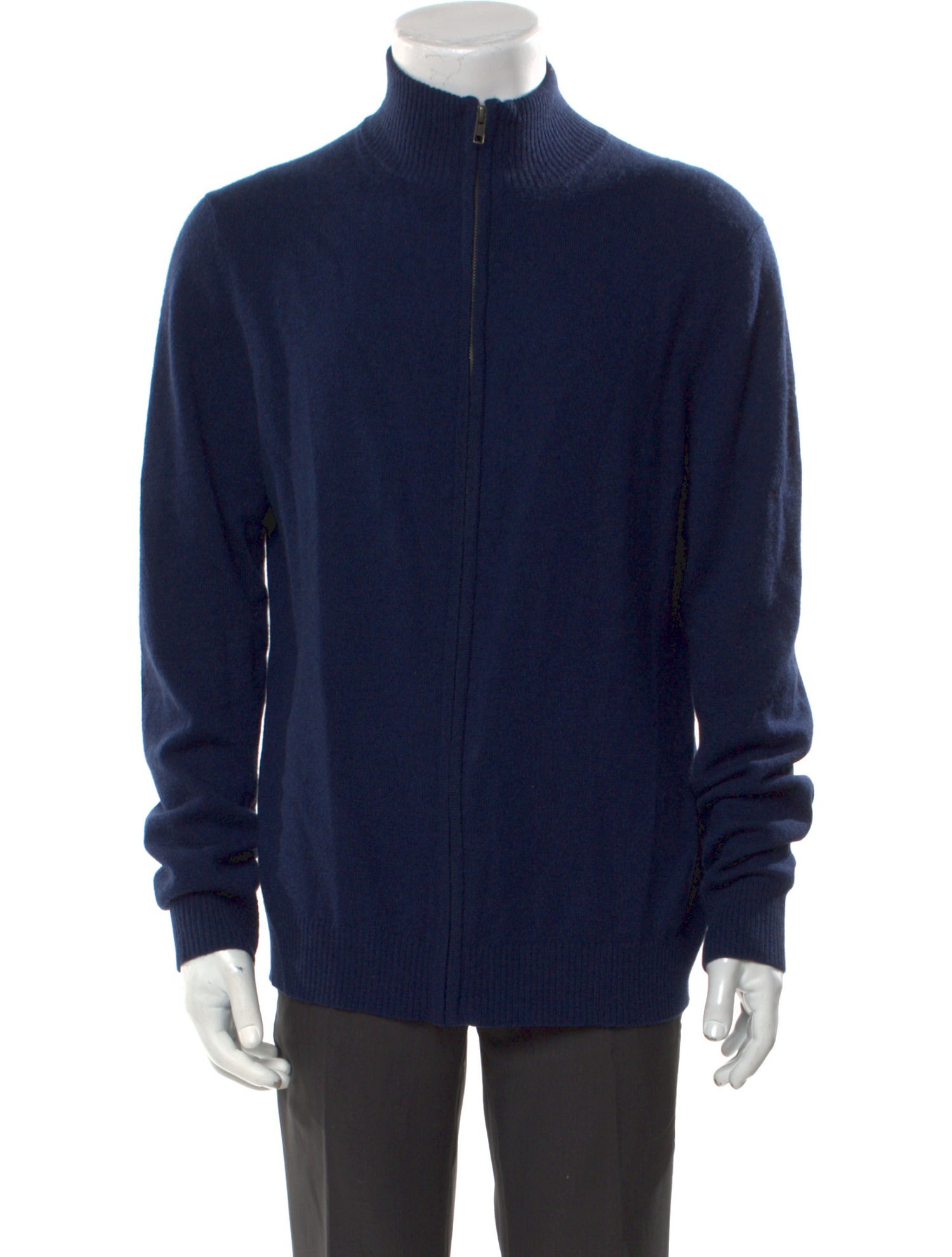 Neiman Marcus Cashmere Mock Neck Polo Sweater