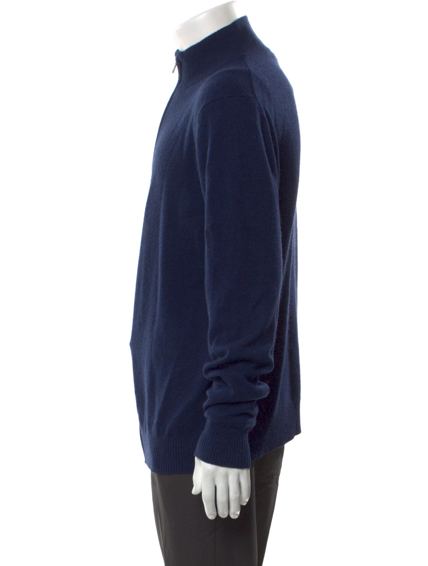 Neiman Marcus Cashmere Mock Neck Polo Sweater