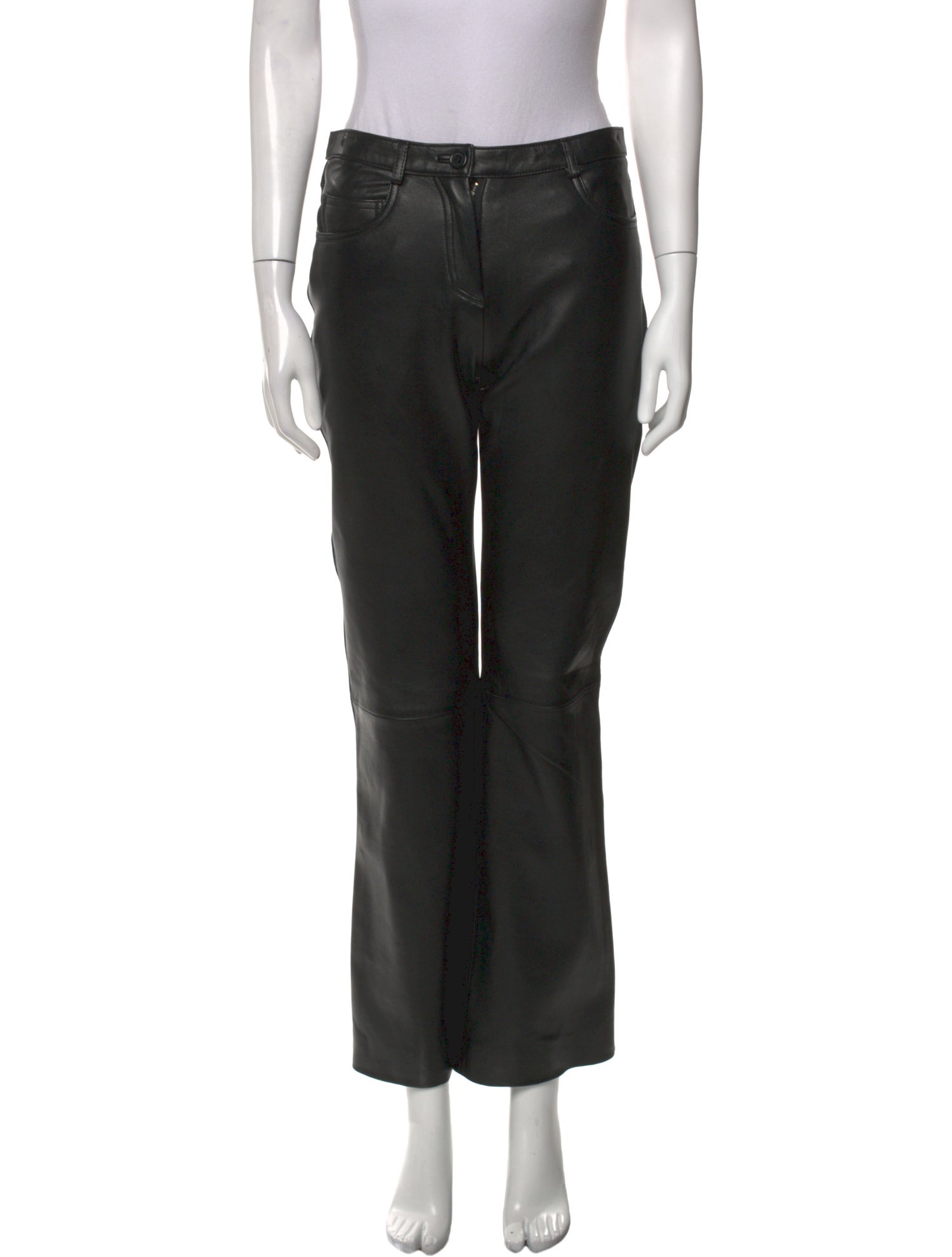 Neiman Marcus Leather Wide Leg Pants