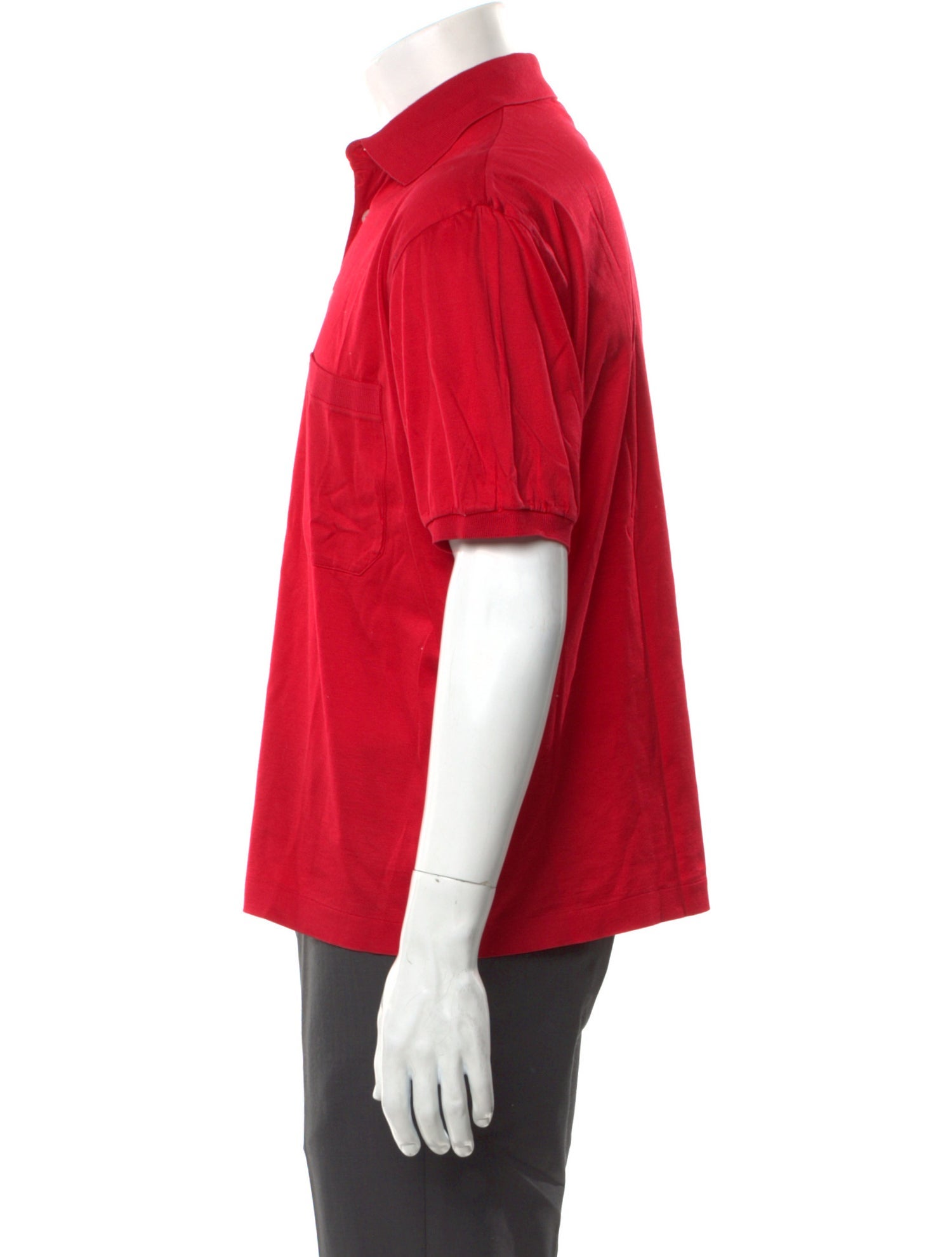 Neiman Marcus V-Neck Short Sleeve Polo Shirt