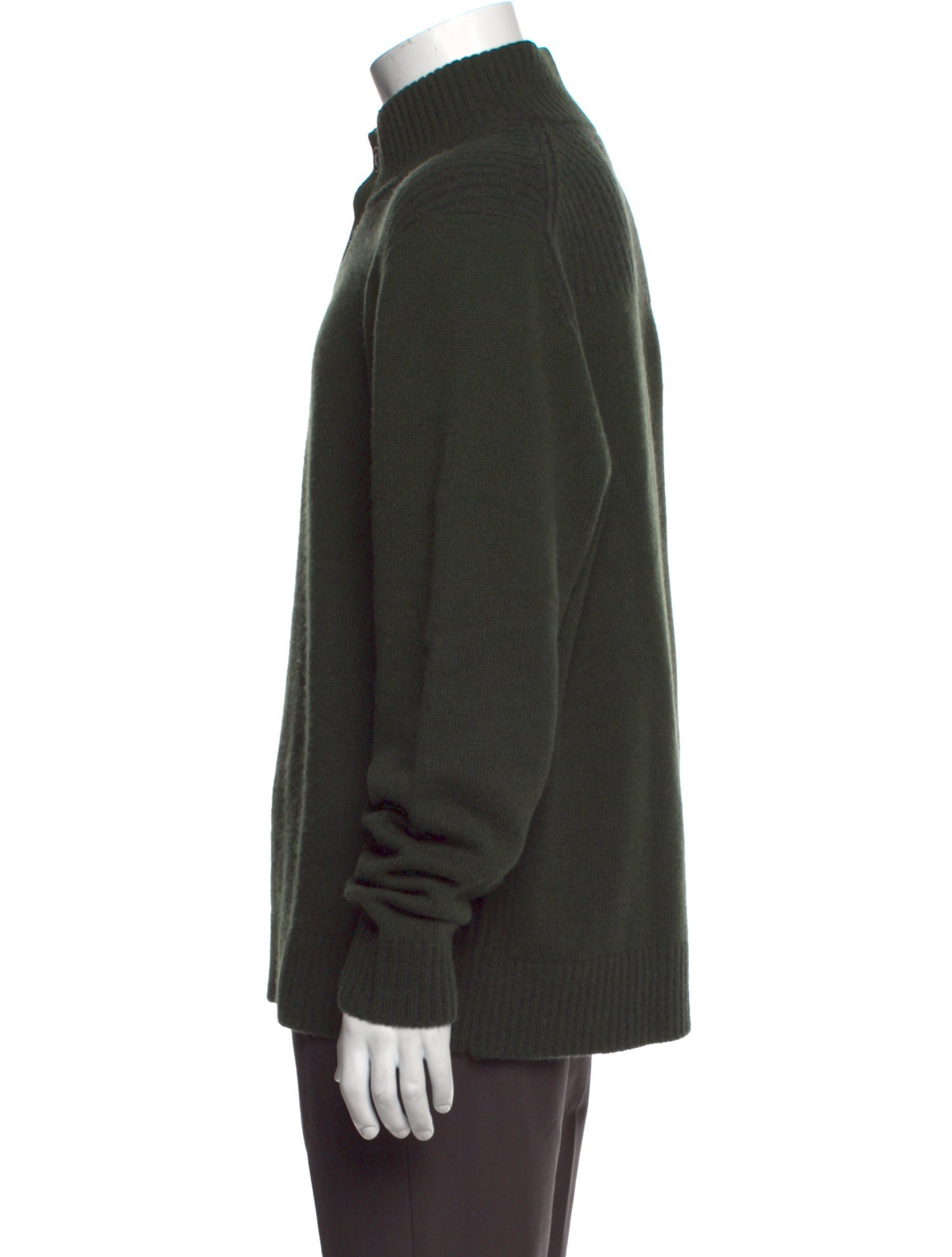 Neiman Marcus Cashmere Mock Neck Polo Sweater