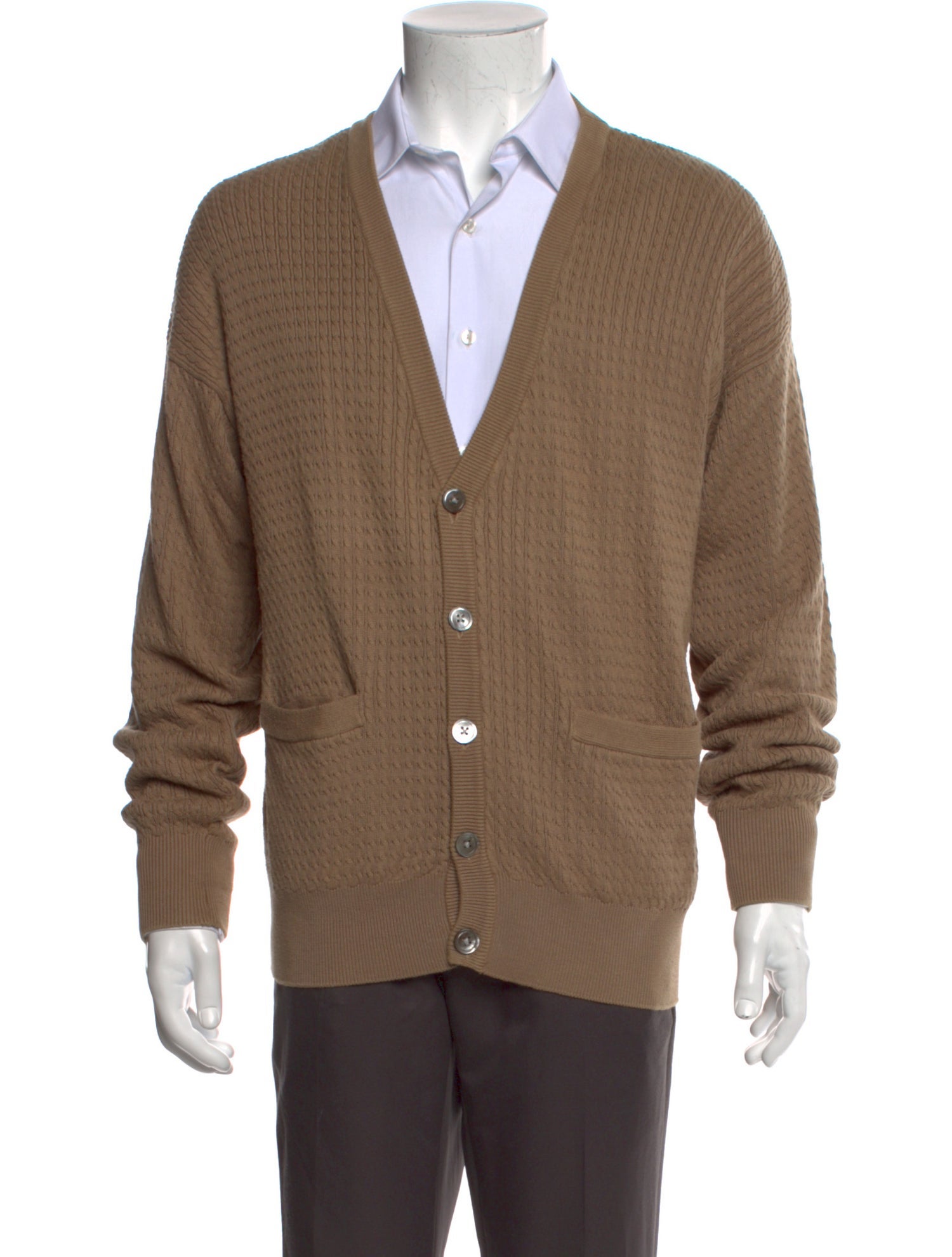 Neiman Marcus V-Neck Long Sleeve Cardigan