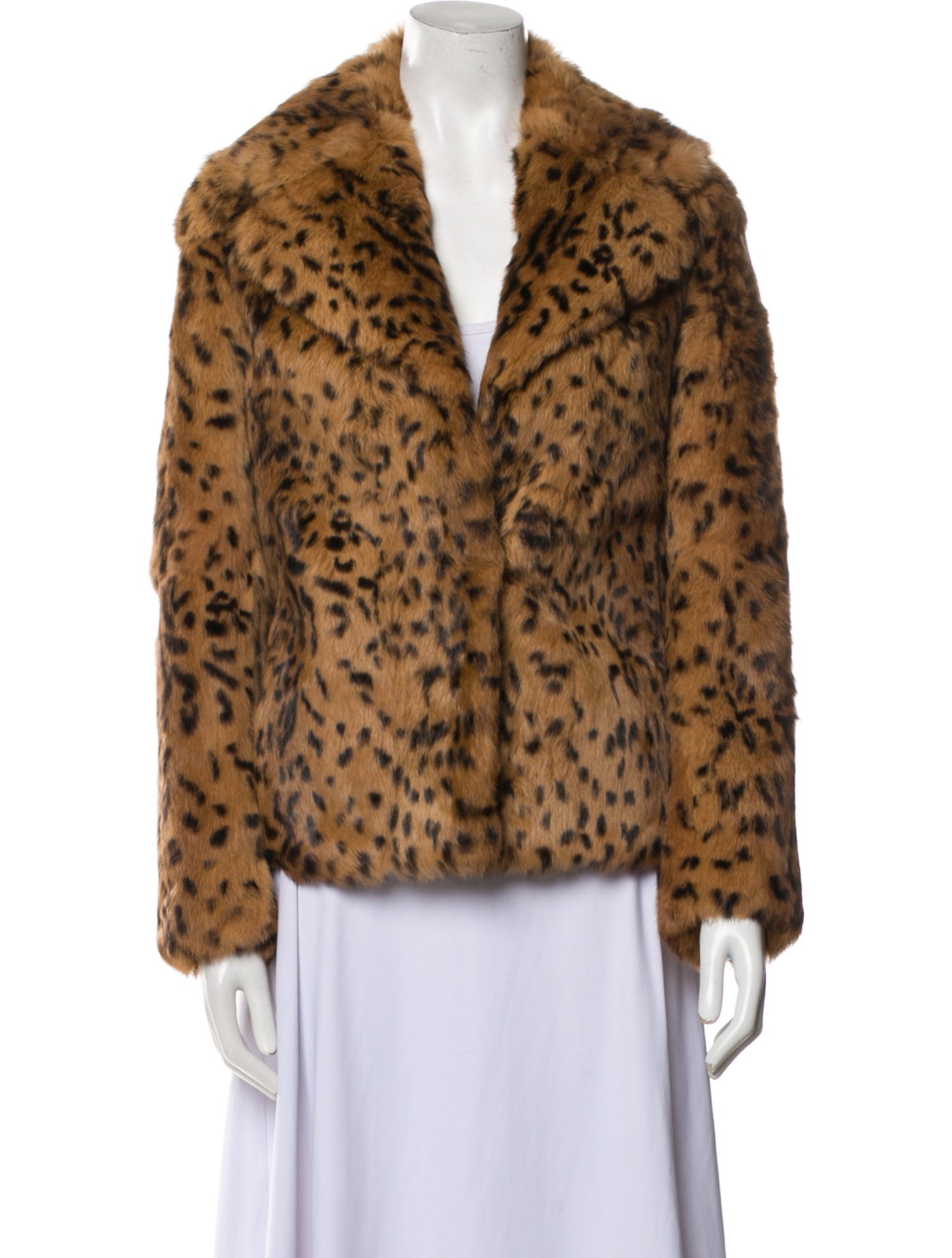 Neiman Marcus Fur Animal Print Fur Jacket