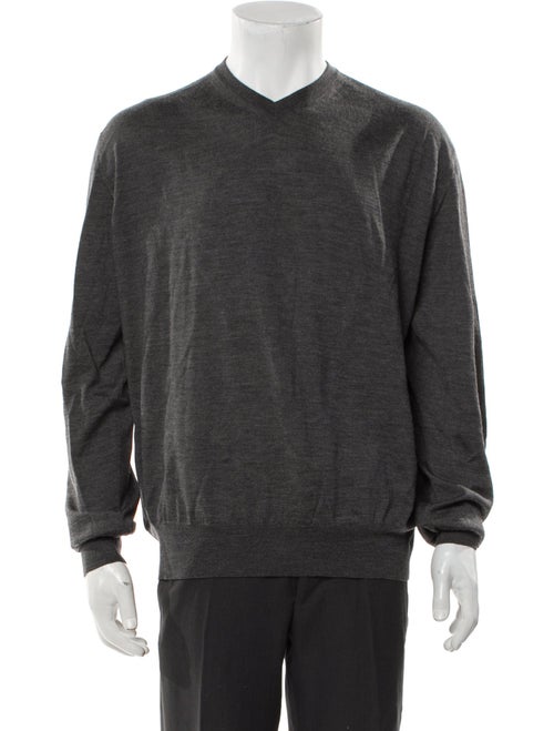 Neiman Marcus Wool V-Neck Pullover