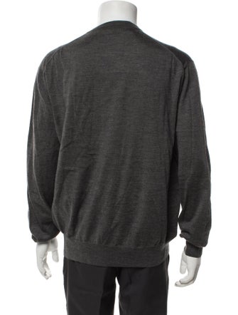 Neiman Marcus Wool V-Neck Pullover