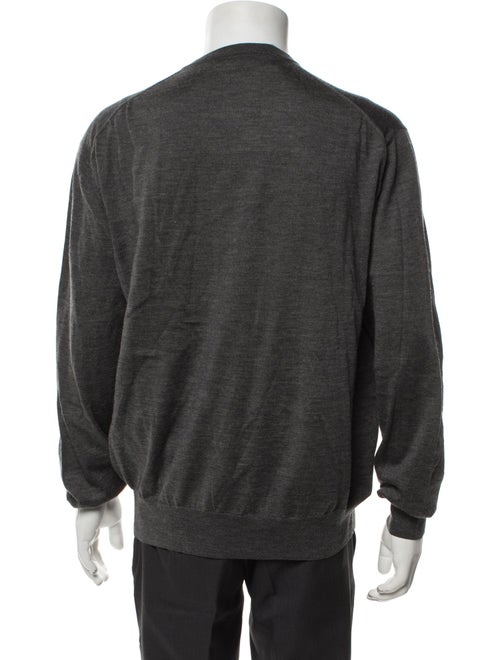 Neiman Marcus Wool V-Neck Pullover