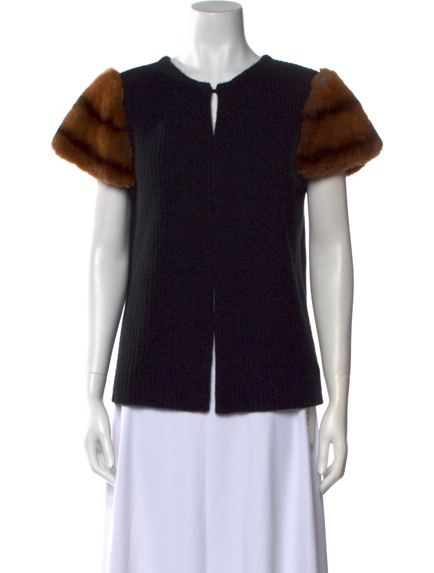 Neiman Marcus Cashmere Crew Neck Top