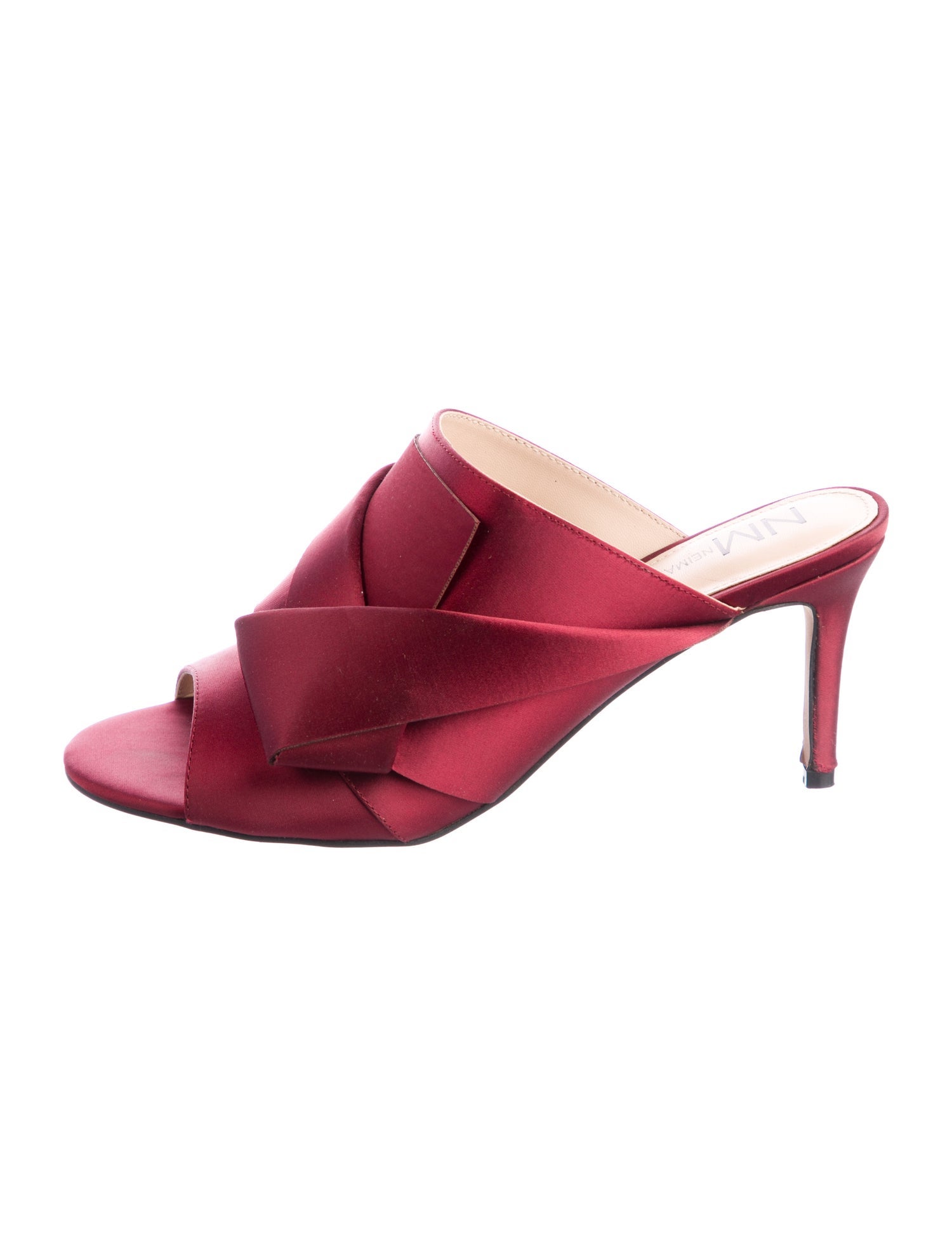 Neiman Marcus Satin Slides