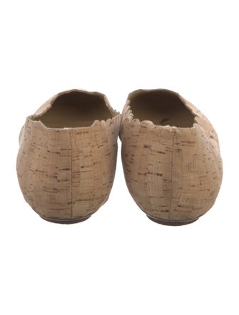 Neiman Marcus Eyelet Trim Ballet Flats