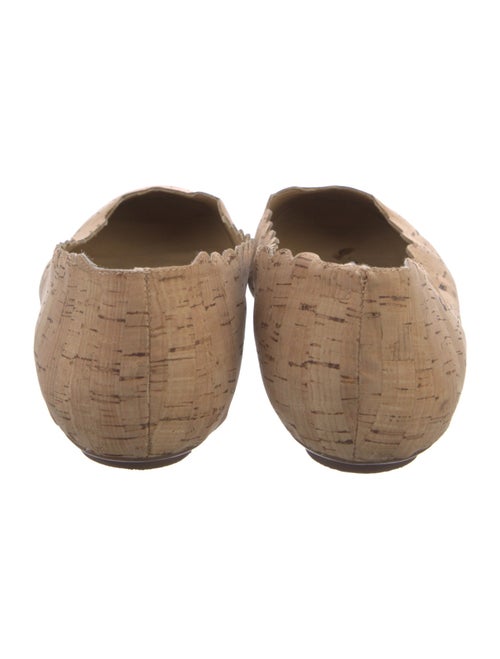 Neiman Marcus Eyelet Trim Ballet Flats