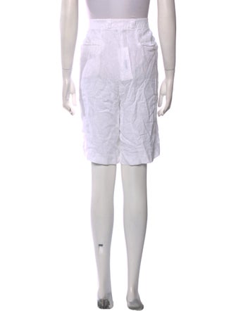 Neiman Marcus Linen Knee-Length Shorts