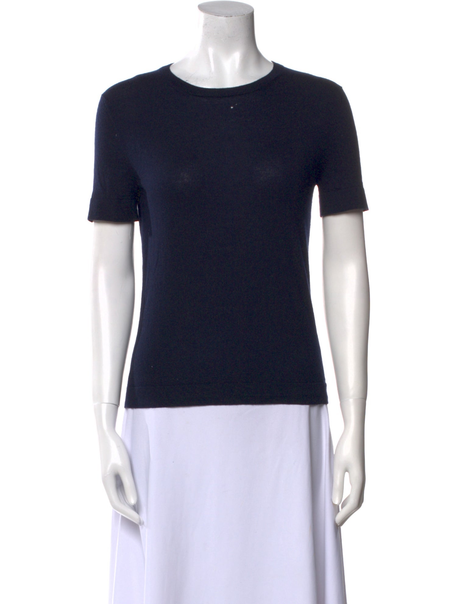 Neiman Marcus Cashmere Crew Neck T-Shirt