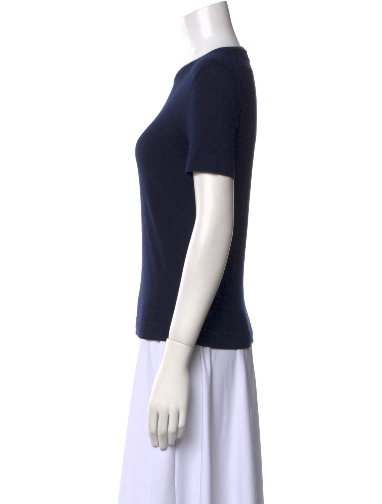 Neiman Marcus Cashmere Crew Neck T-Shirt