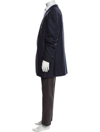 Ermenegildo Zegna Wool Plaid Print Blazer