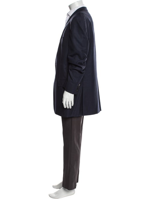 Ermenegildo Zegna Wool Plaid Print Blazer