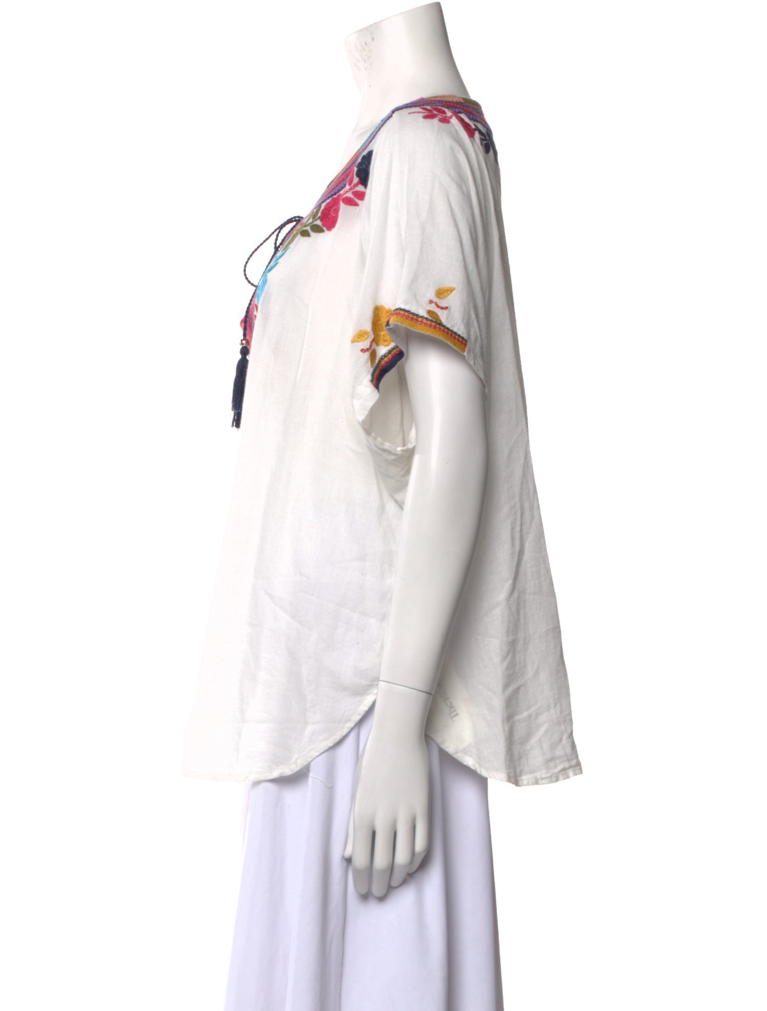 Neiman Marcus Printed Scoop Neck T-Shirt