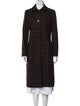 Neiman Marcus Wool Plaid Print Coat