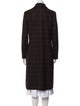 Neiman Marcus Wool Plaid Print Coat