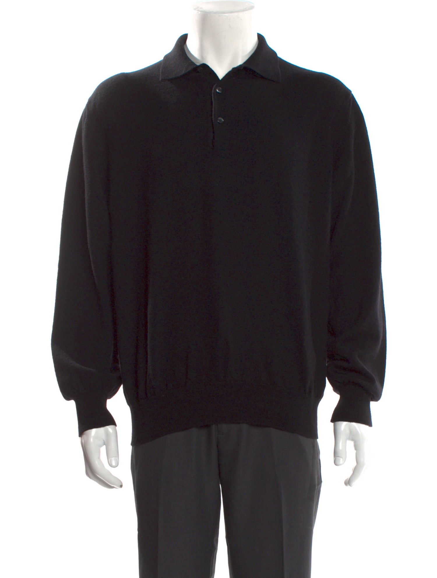 Neiman Marcus Virgin Wool Collar Polo Shirt