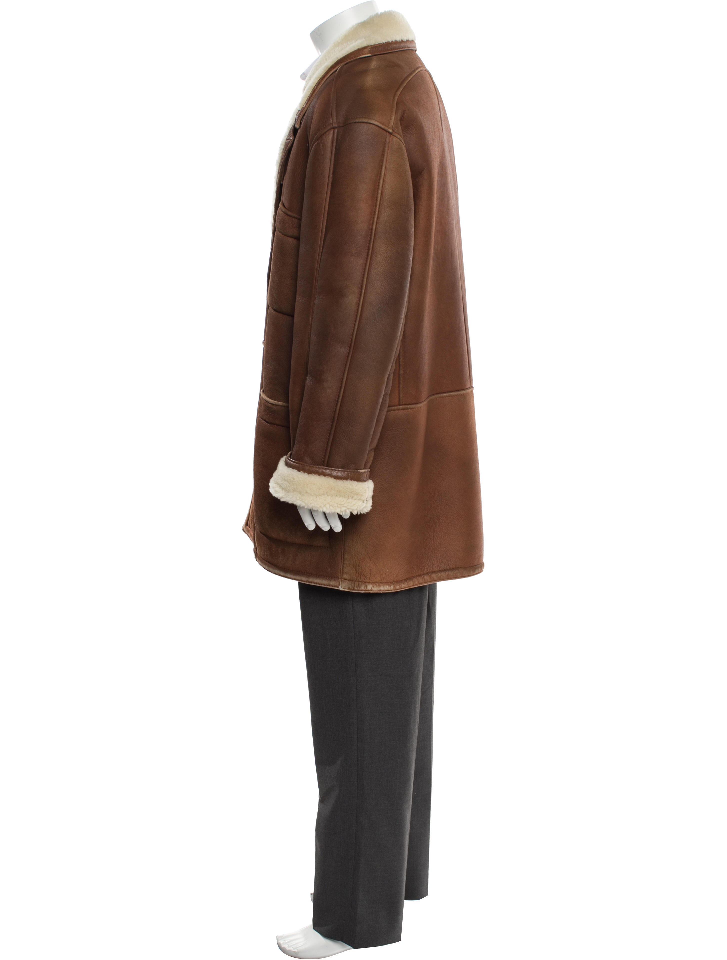 Neiman Marcus Leather Plaid Print Overcoat