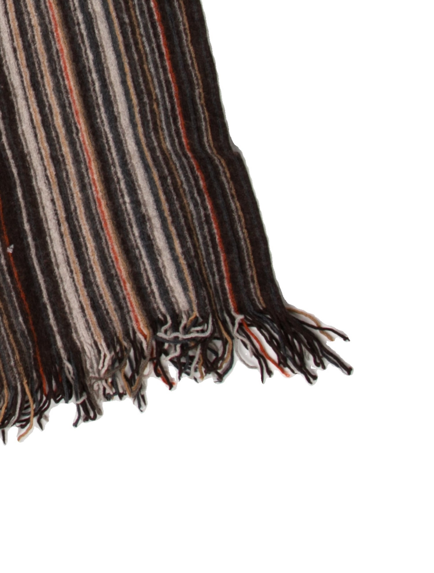 Neiman Marcus Merino Wool Striped Scarf