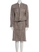 Neiman Marcus Wool Tweed Pattern Skirt Set