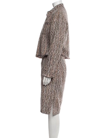 Neiman Marcus Wool Tweed Pattern Skirt Set