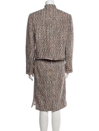 Neiman Marcus Wool Tweed Pattern Skirt Set
