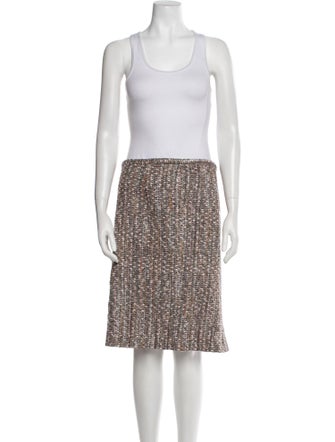 Neiman Marcus Wool Tweed Pattern Skirt Set