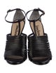 Neiman Marcus Patent Leather T-Strap Sandals