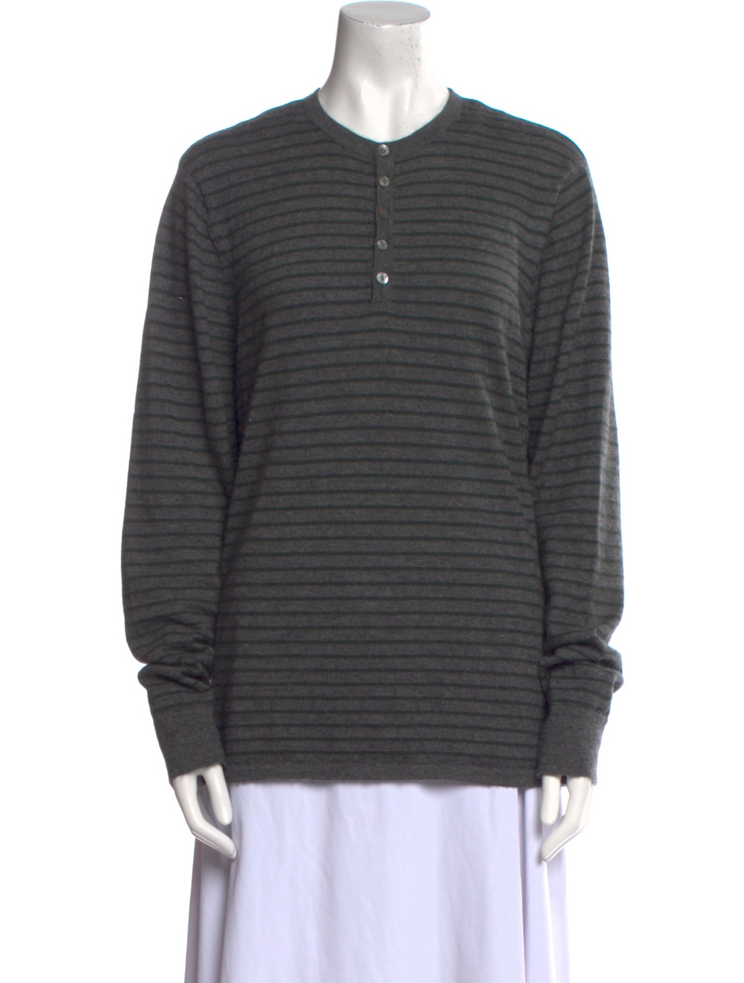 Neiman Marcus Cashmere Striped Sweater